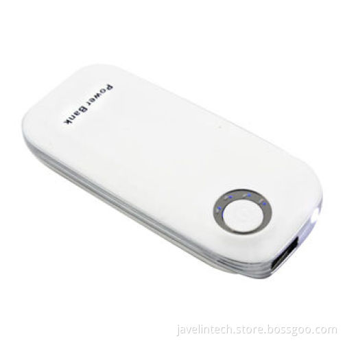 Power bank with 4,000/4,400/5,200mAh power indicators and 5 colors uses ABS material
